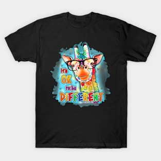 Autism Awareness  To Be Different Cute Giraffe T-Shirt